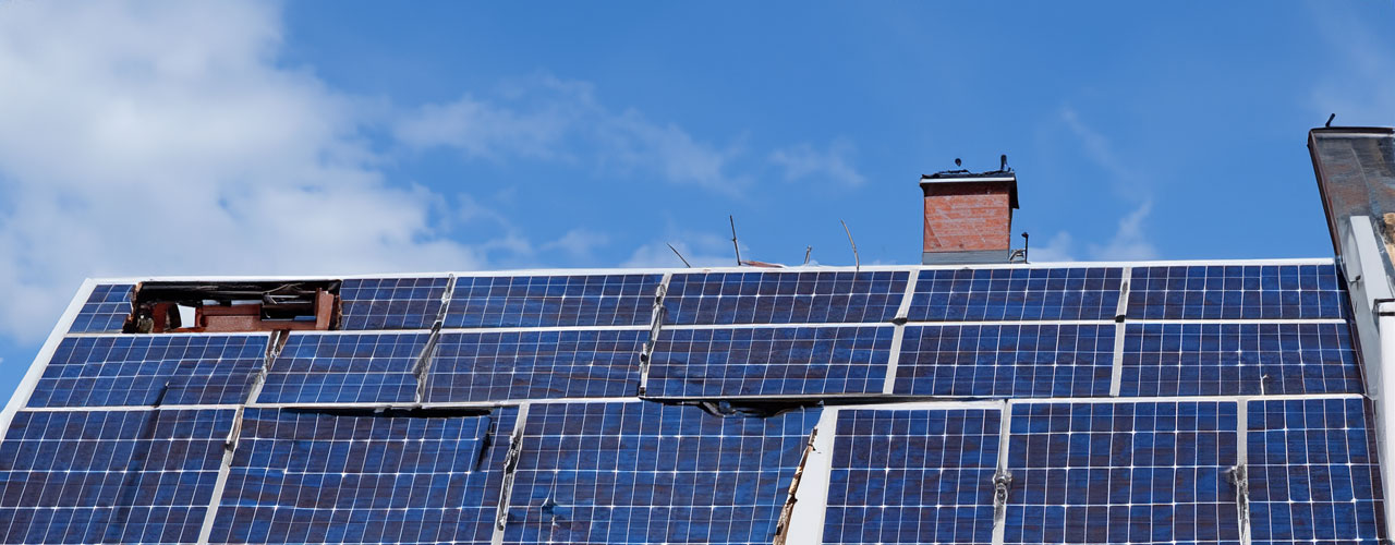 Zonnepanelen beschadigd